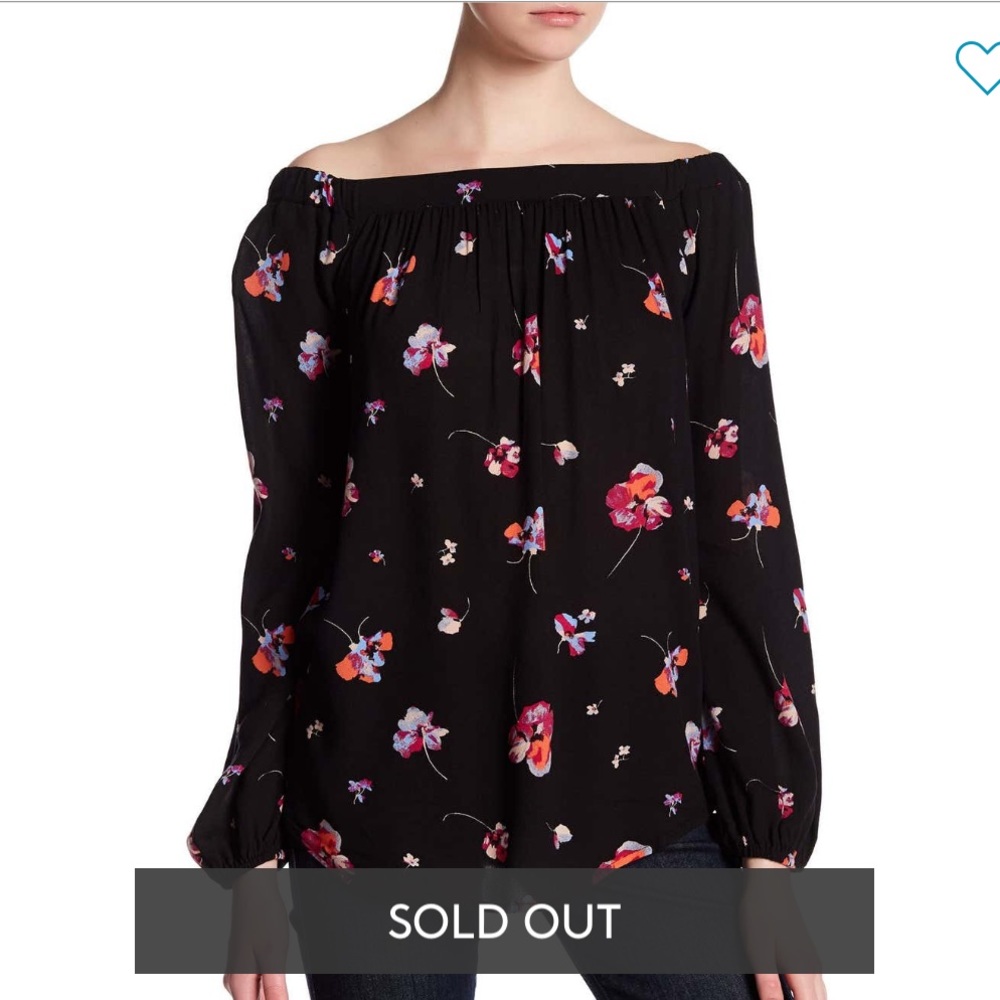 -Abound- floral print off the shoulder w/ back tie